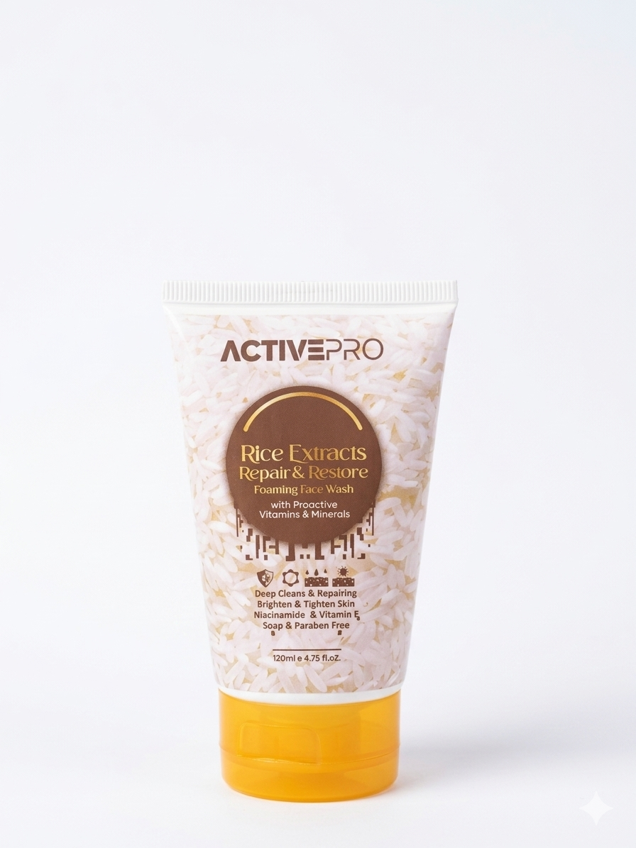 ctive Pro Rice Extracts Repair & Restore Foaming Face Wash
